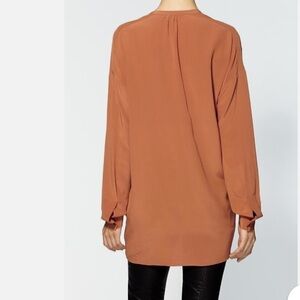 Vince Oversized Silk Tunic Sz Lg